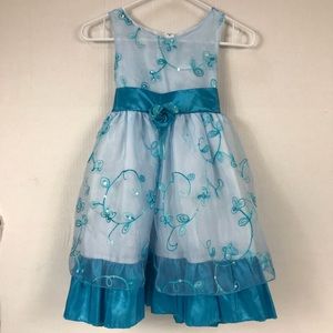 Kids Fashion Spring Formal Sheer Tulle Party Dress